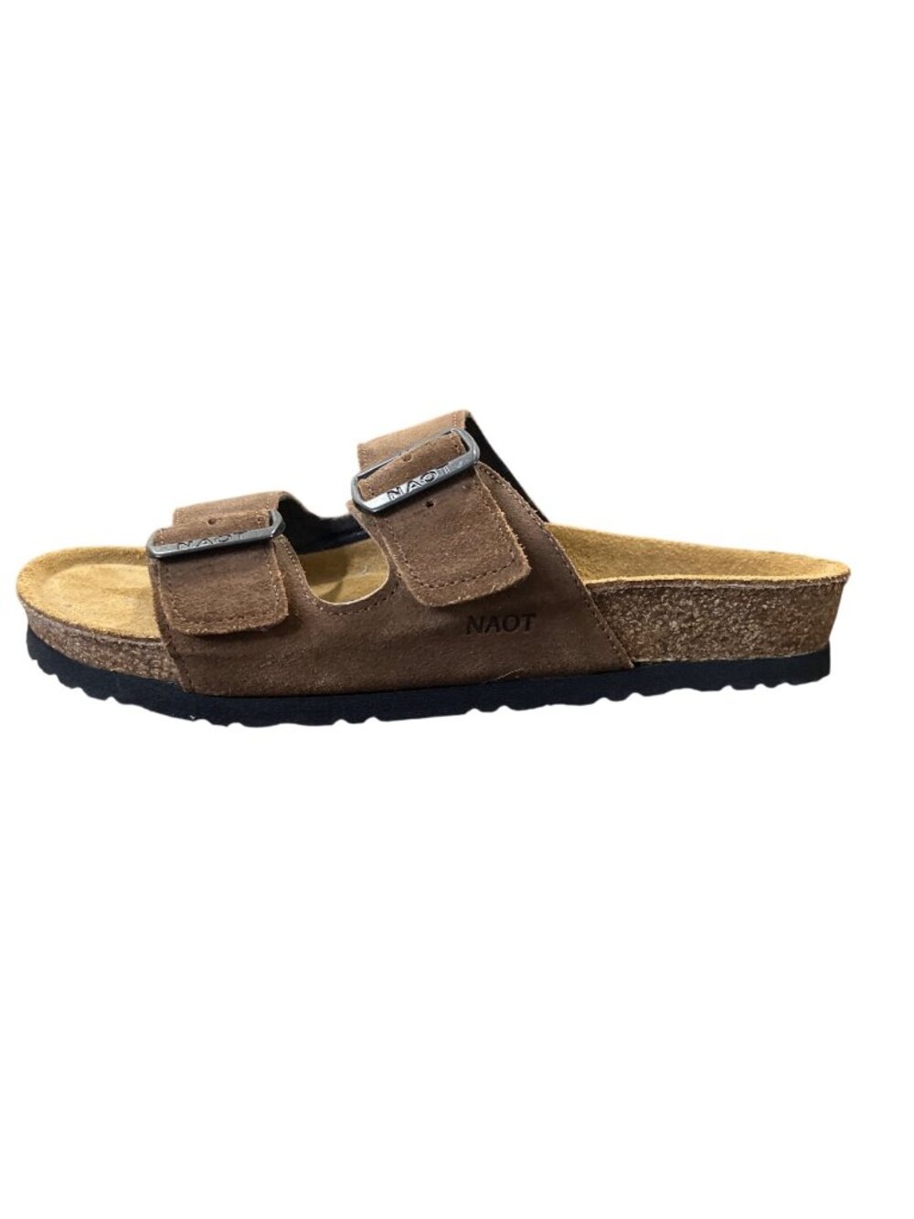 Naot Women Size 38 / US 7 Santa Barbara Sandals Antique Brown Suede Double-Strap
